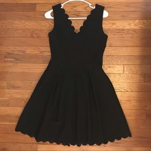 Banana Republic black dress w/ scallop detailing
